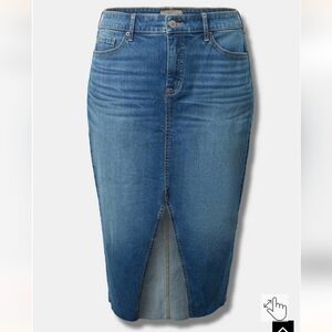 New Torrid Maxi Denim Slit Front Skirt Size 18 new with tags Jean Skirt